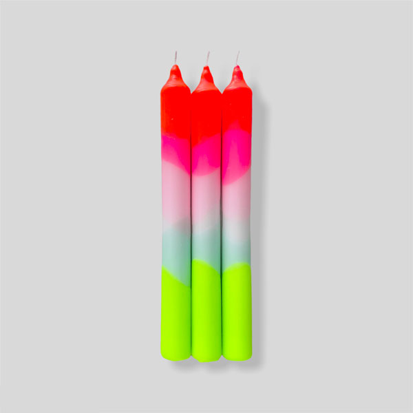 candleset neon colours lollipop tree