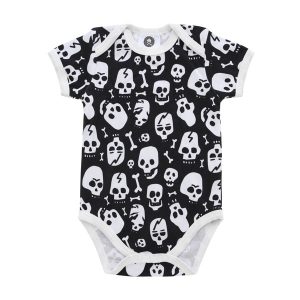 skull and bones baby vest