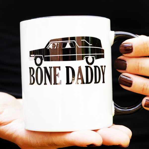 Bone Daddy Coffee Mug Hearse Skeleton Driver