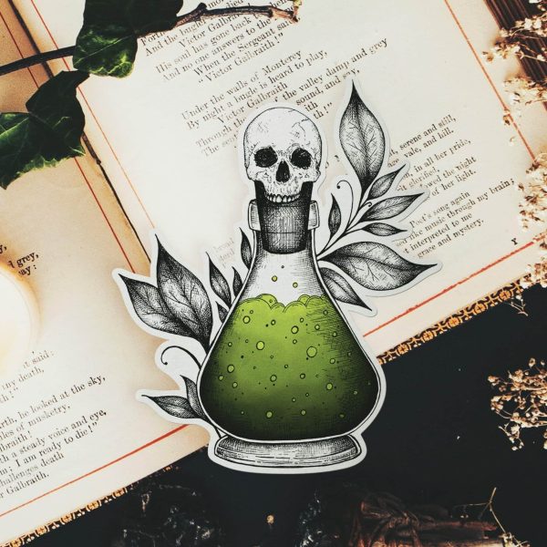 skull potion vinyl sticker
