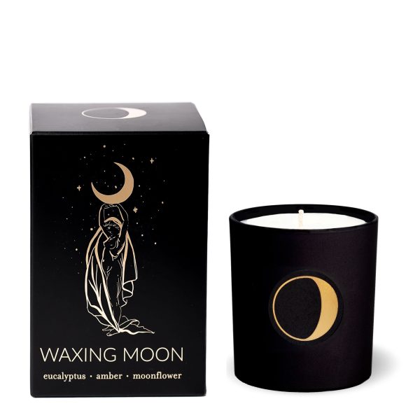 waxing moon candle