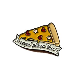 Wanna pizza this? Pizza slice pin made from hard enamel