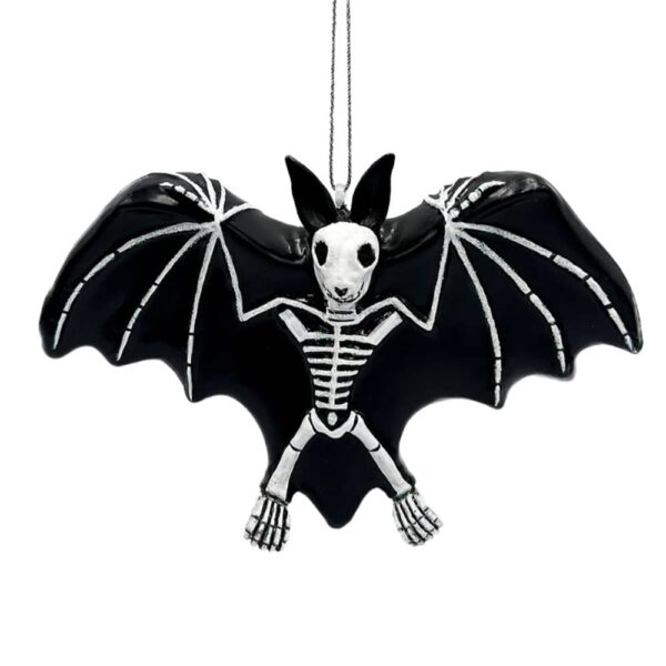 Glass christmas ornament of a bat