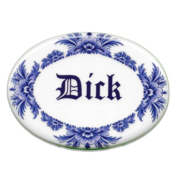 Vile Tile - Dick - Oval Blue