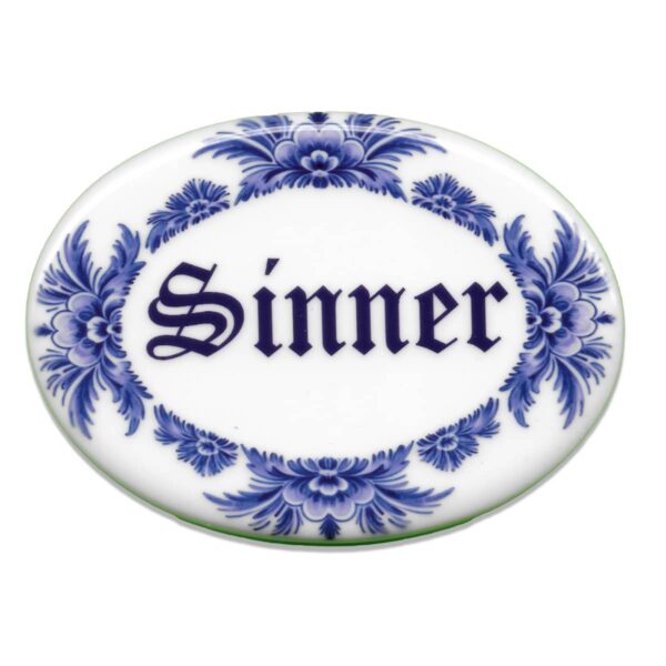 Vile Tile - Sinner - Oval Blue